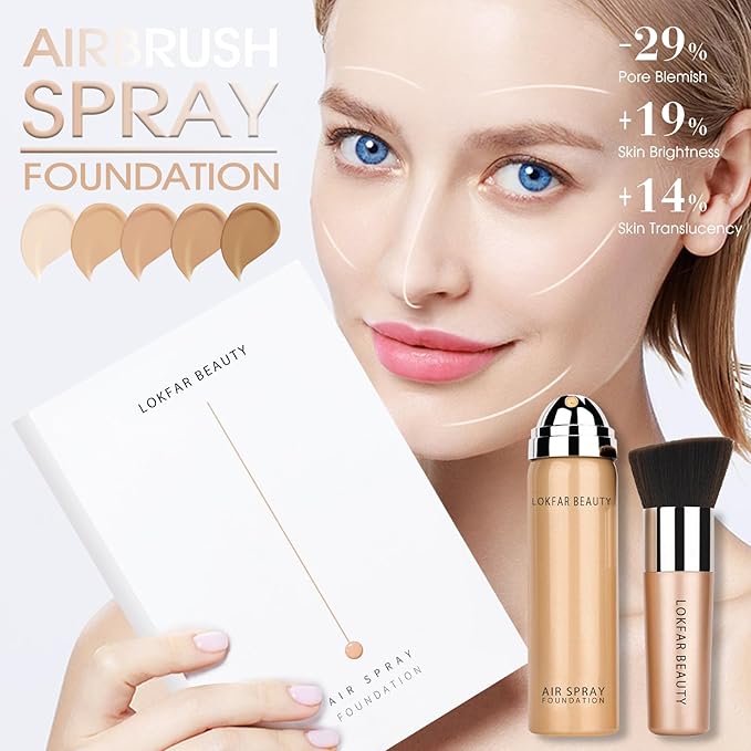 AirBrush Foundation Spray, Silky Mist Foundation Spray Makeup #05 Sand