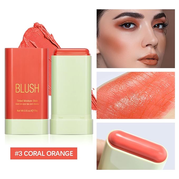 Blush Stick, Cream Blush Stick for Cheeks &