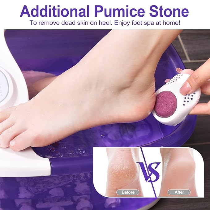 Foot spa bath massager with