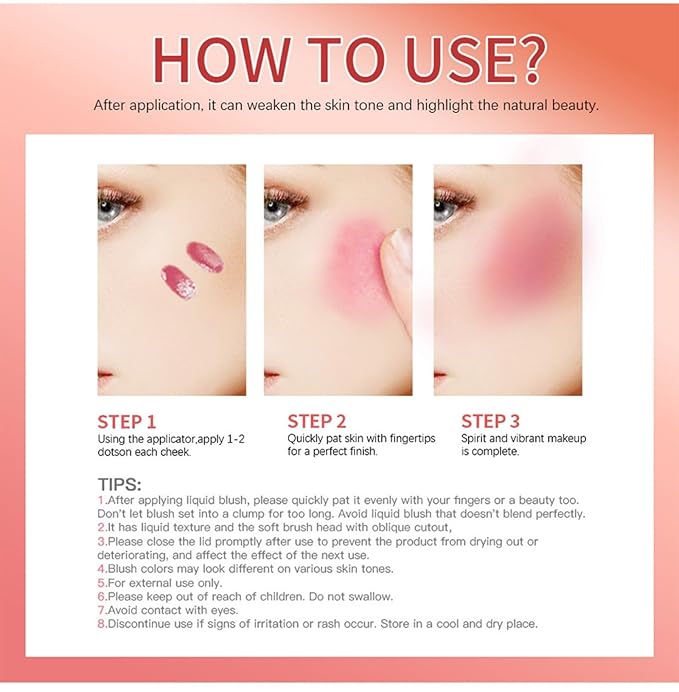 MAEPEOR Matte Liquid Blush 9 Colors Soft Cream (Color 05)