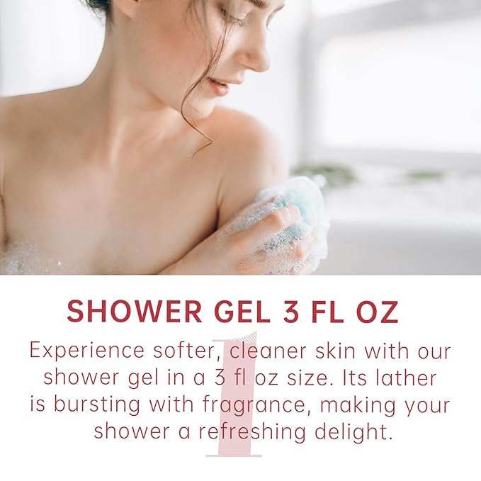 Bath Gift for Women and Girls, Japanese Cherry Blossom Spa Set With Natural Extracts, 3PCS Set - Shower Gel, Lotion, Mist, Personal Self Care Kit, Body Care Travel Set