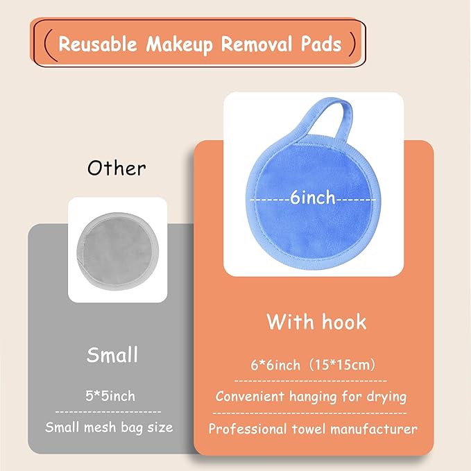 Reusable makeup remover pads, 18