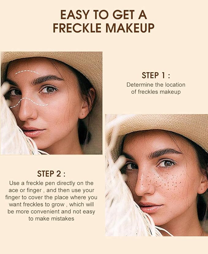 Freckle Pen 4 Colors, Natural Lifelike Freckle Makeup