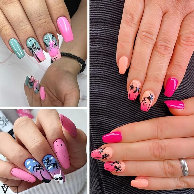 Summer nail art stamping plates