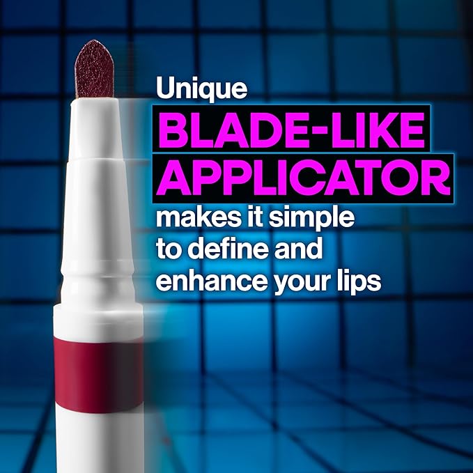 wet n wild Perfect Pout Lip Liner Stain, Long-Lasting Transfer-Proof Formula with Blade-Like Applicator for Precision & Full Lip Coverage, Vegan & Cruelty-Free - Spilled Wine