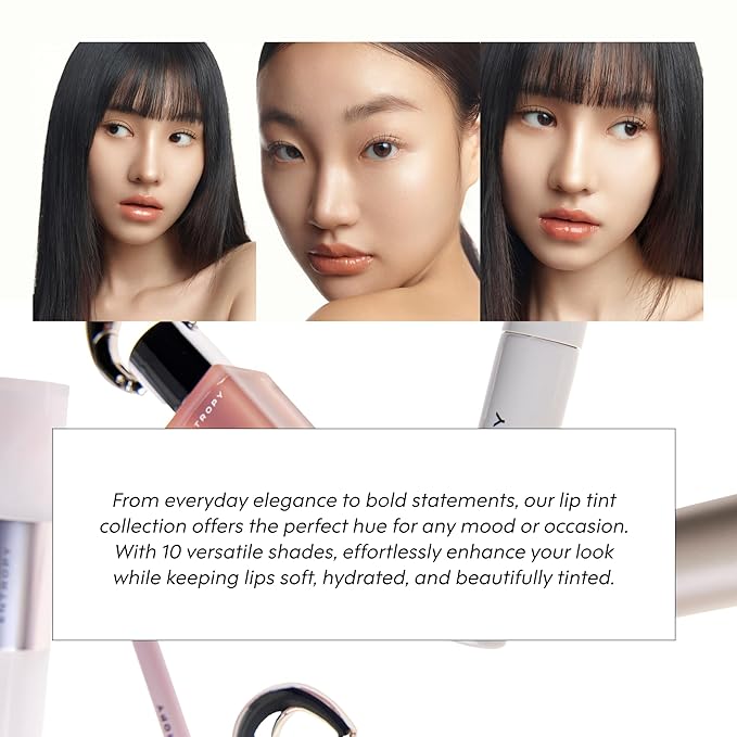 ENTROPY Makeup 2-in-1 Charm Shiny Glowy Lip & Cheek Gloss Tint Keychain, High Pigment Glossy Lip Color & Plumping Gloss, C2 Water Rose Charm