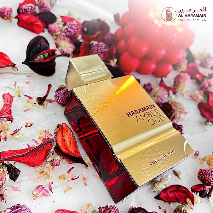 Al Haramain Amber Oud Ruby Edition Eau De Parfum Spray 60ml (2 oz) - Unisex Arabian Perfume for Women & Men, Long-Lasting Amber Fragrance with Rich, Luxurious Scent