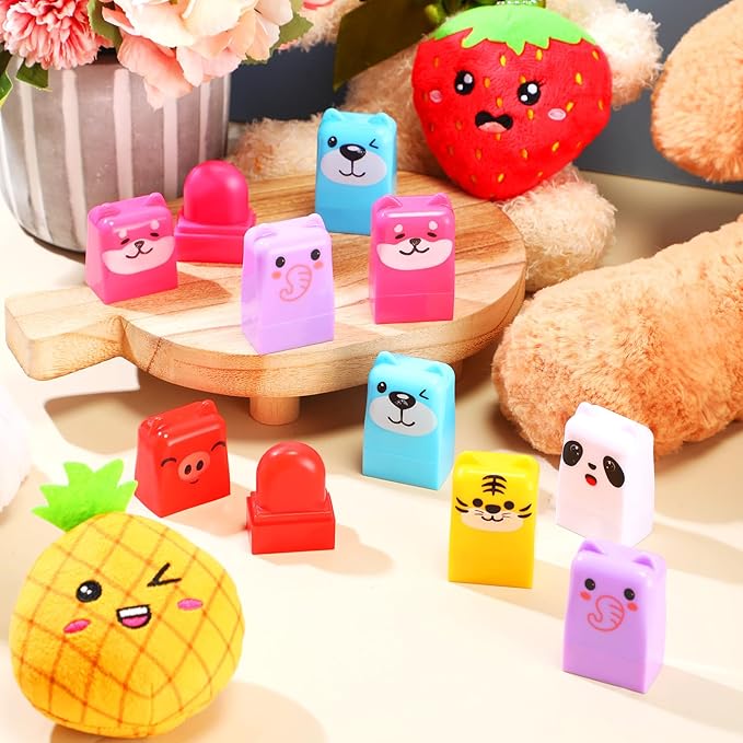 12 Pcs Farm Animals Birthday Lip