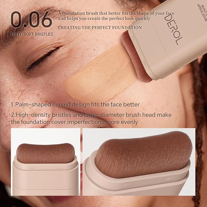 Multi-Use Foundation Stick Makeup with Brush,High Coverage Blendable Makeup Stick(#1)