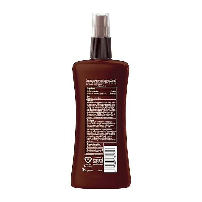 Hawaiian Tropic Dark Tanning Oil, Spray Pump, SPF 6 8 Oz (Packaging May Vary) (Pack of 2)