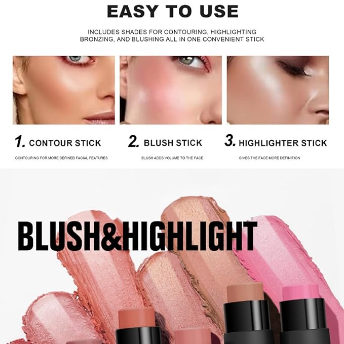 MAEPEOR Matte Blush 6 Color Smooth Creamy Shiny (Color 02)