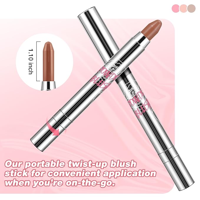 Boobeen Cream Blush Stick, Multi-Use Face Blush for & Blendable