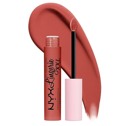 NYX PROFESSIONAL MAKEUP Lip Lingerie XXL Matte Liquid Lipstick - Peach Flirt (Orange Peach)