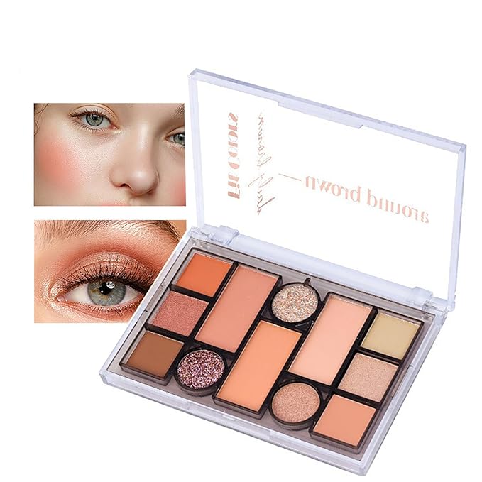 12 Colors Nude Eyeshadow Palette Travel Size Makeup,