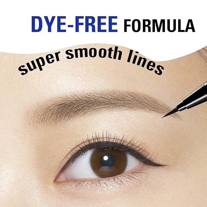 Heroine Make by KISSME Prime Liquid Eyeliner, Super Waterproof, Ultra Fine Tip for Precise Eye Makeup, Stay All Day Long, 02 Brown Black 0.4mL/0.01 Fl Oz