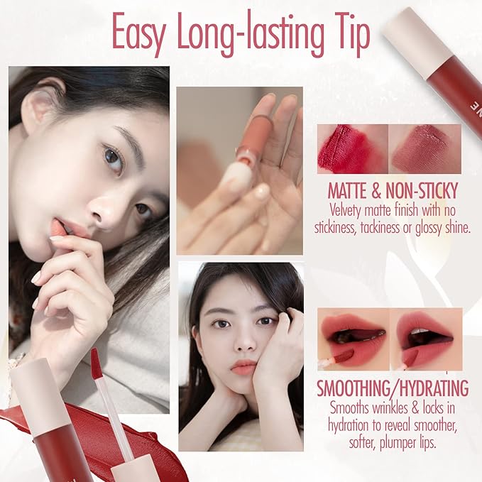 ALLIONE Korean Lip Tint Balm, Moisturizing Tinted Lip