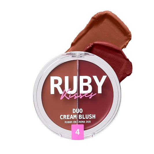Ruby Kisses Duo Cream Blush, Smooth, Natural-Looking, Long-Lasting Face