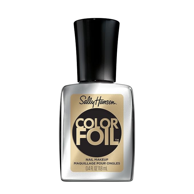 Sally Hansen Color Foil Nail Polish Gold Standard, 0.33 Fl Oz (Pack of 1)