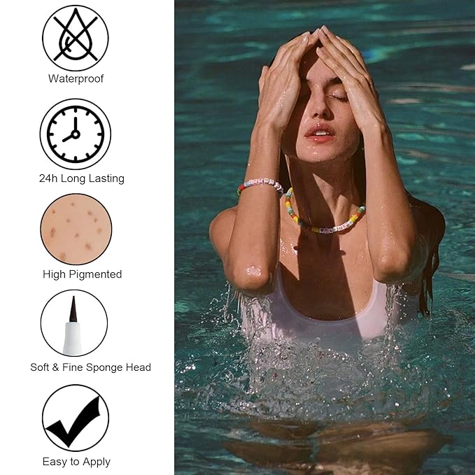 Freckle Pen, Freckle Makeup Pen for Face, Waterproof Skin (Chestnut)