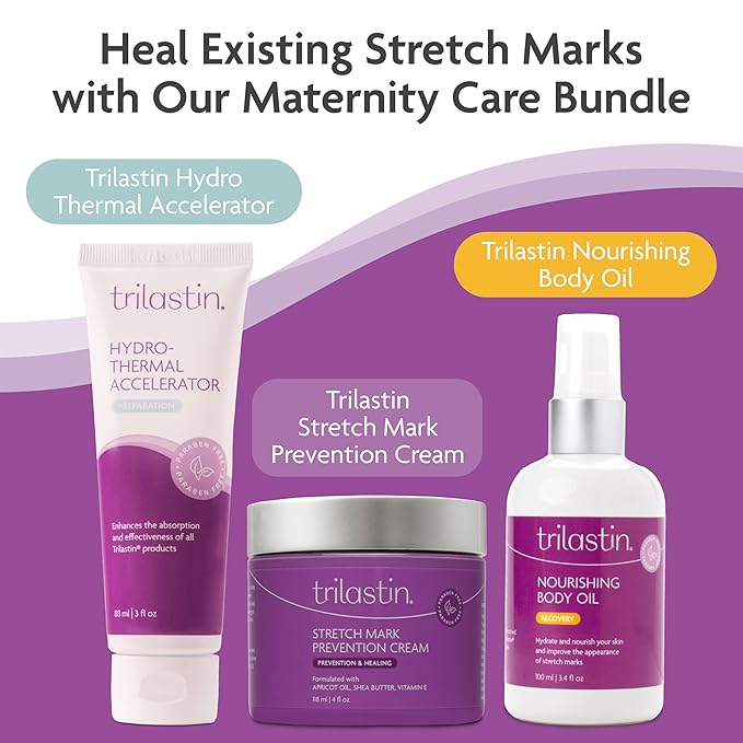 TriLASTIN Maternity Stretch Mark Prevention Cream oz