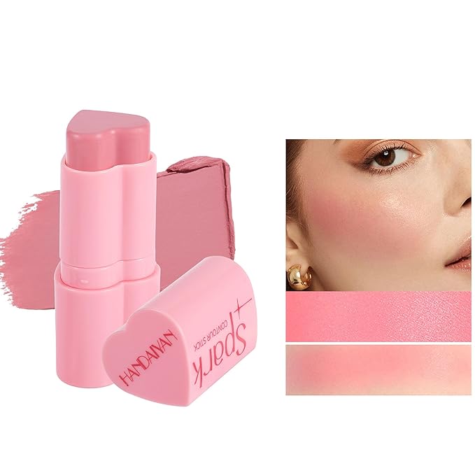 Heart Blush Stick, Matte Rouge Stick, Cheek Contour (05#, 0.) 21 OZ