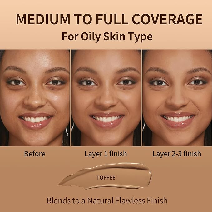 FV Full Coverage Liquid Foundation Makeup, Long Lasting