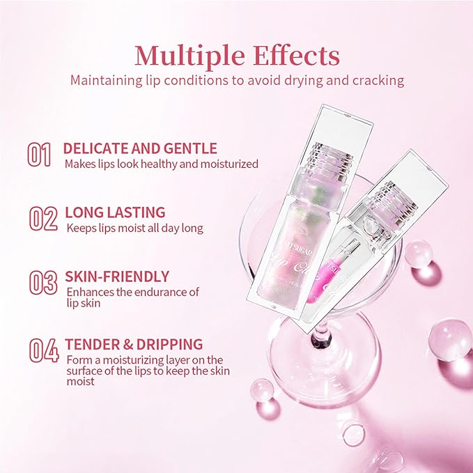 3 Colors Bossup Color Changing Lip Oil，Magic Color Lip