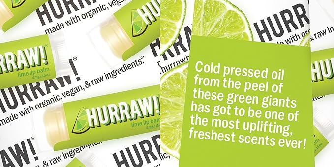 Hurraw! Lemon, Orange, Lime Lip Balms, Palm