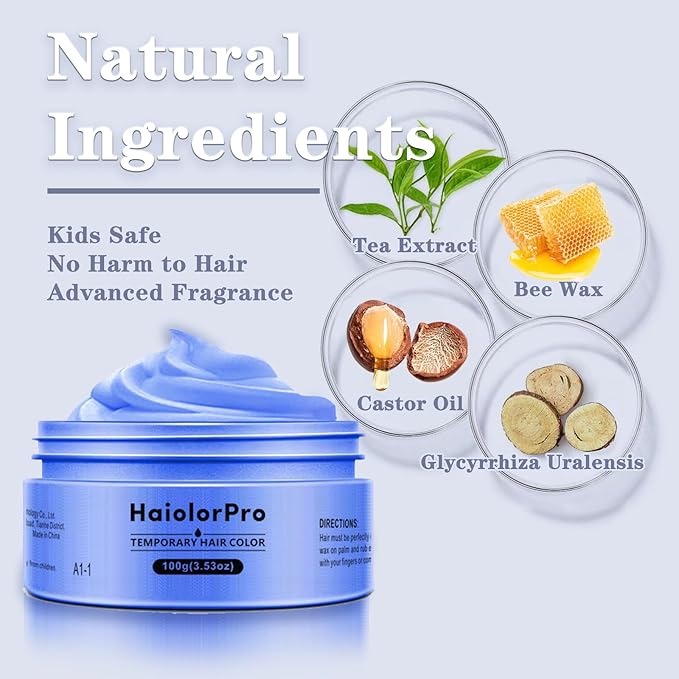 Blue Hair Color Wax, Temporary