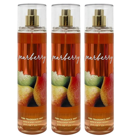 Bath & Body Works Pearberry Fine Fragrance Mist, 8 Oz - Pack of 3