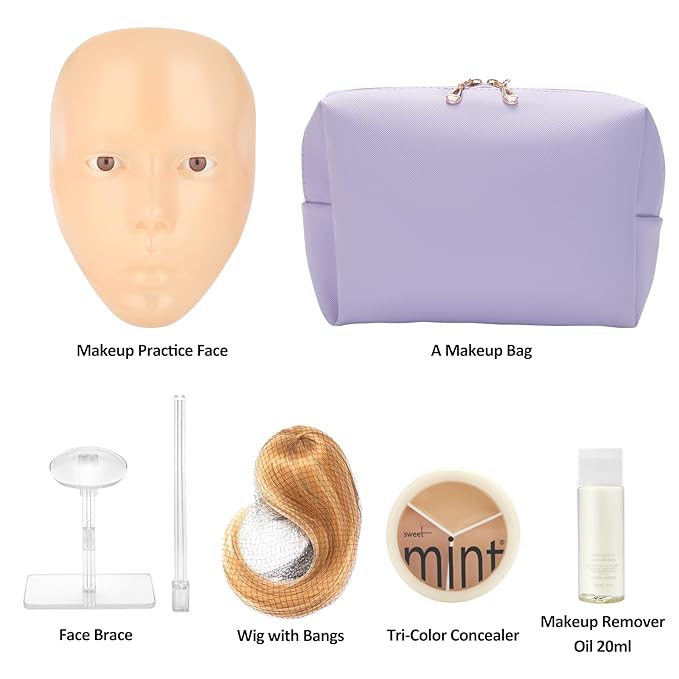 Makeup Practice Face, 2024 Upgrade 5D Makeup Mannequin