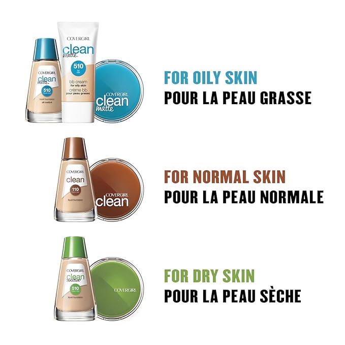 COVERGIRL Clean Matte Liquid Foundation Warm Beige 545, may vary) 1 oz