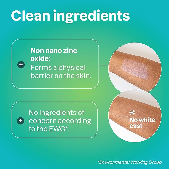 ATTITUDE Mineral Face Sunscreen Stick with Zinc Oxide, SPF 30, EWG Verified, Plastic-Free, Broad Spectrum UVA/UVB Protection, Dermatologically Tested, Vegan, Unscented, 0.7 Ounce