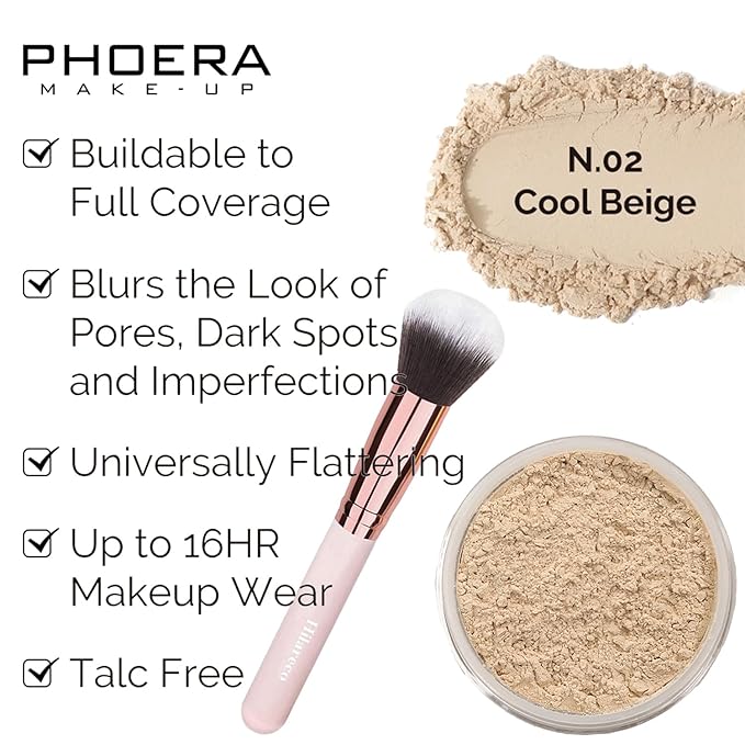 PHOERA Foundation Full Coverage Makeup, Mushroom Head Air Beige CC)