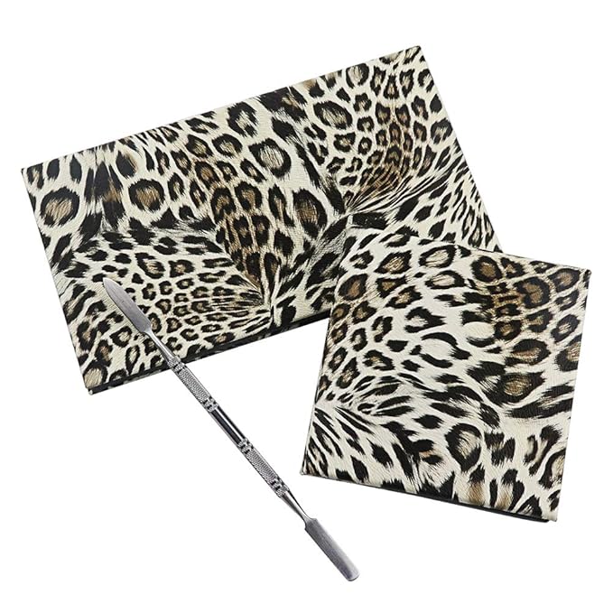 Leopard Empty Makeup Magnetic Palette with Spatula