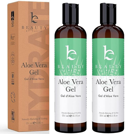 Aloe Vera Gel - USA Made with Natural & Organic Ingredients, Aloe Vera Plant Gel for Face with Vitamin C & E, Pure Aloe Vera Gel for Face Mask, Hair & Skin, Soothing and Cooling Gel for After Sun