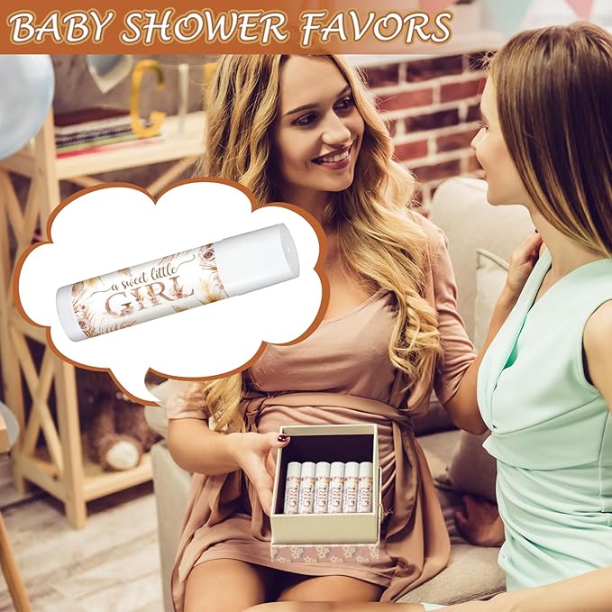 50 Pack Boho Baby Shower Lip Gifts