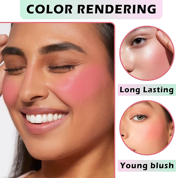 CAHIUYOA Pink Liquid Blush Oil Clear Liquid Blush for Women