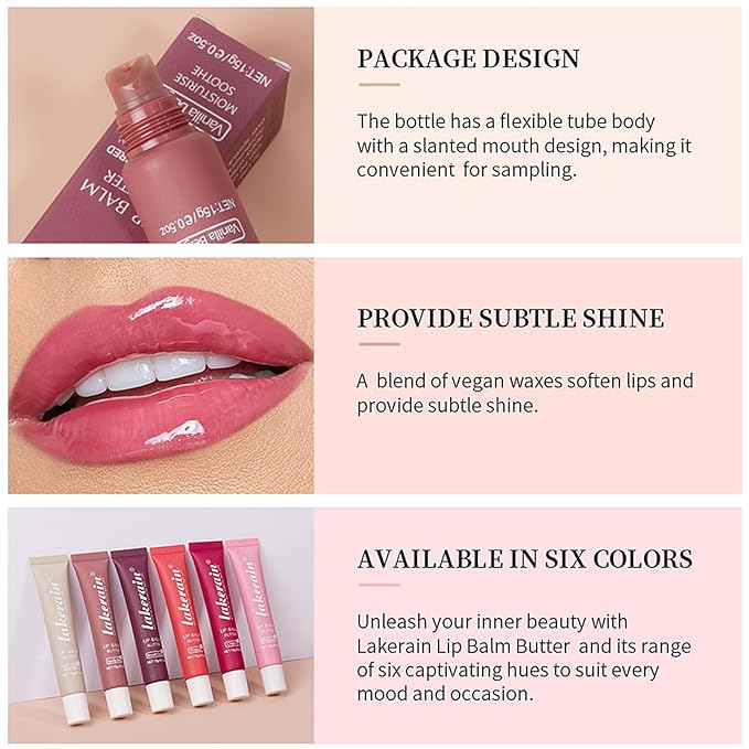 4 Color Glossy Lip Butter Balm,
