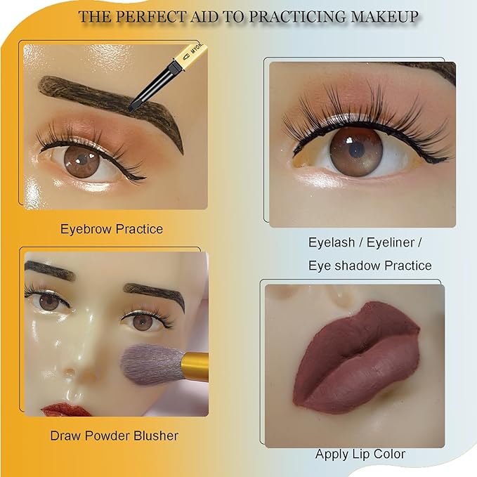 Makeup Practice Face Board, 5D Makeup Mannequin Face