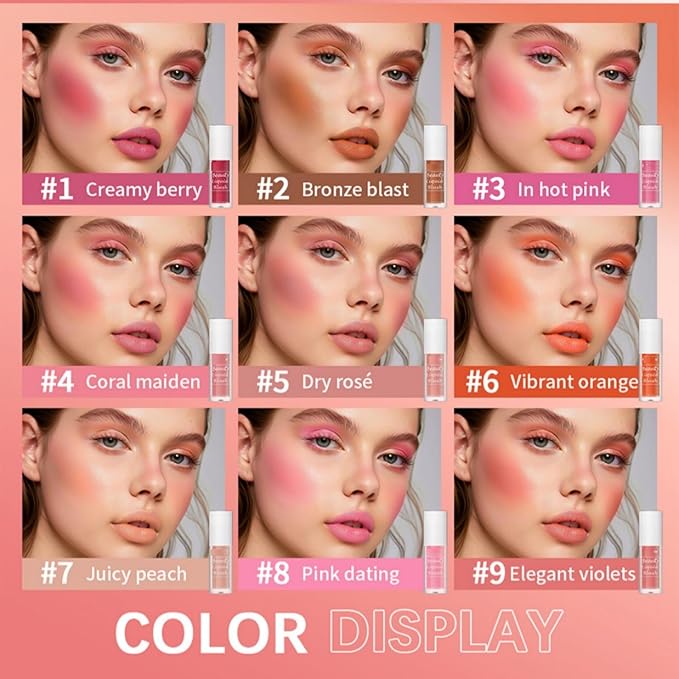 MAEPEOR Matte Liquid Blush 9 Colors Soft Cream (Color 02)