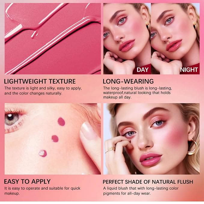 MAEPEOR Matte Liquid Blush 9 Colors Soft Cream (Color 02)