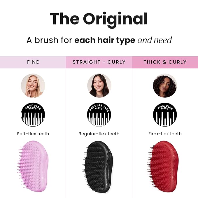 Tangle Teezer Original Detangler Brush, Dry & Wet Hairbrush for All Hair Types, Panther Black