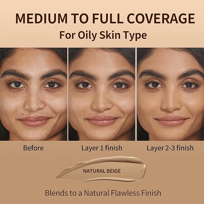 FV Full Coverage Liquid Foundation Makeup, Long Lasting