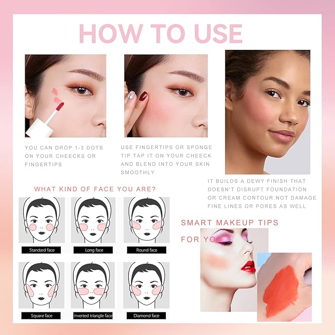 Liquid Blush Set Makeup, Cream Blush for Cheeks, Oz (02#03#04#)
