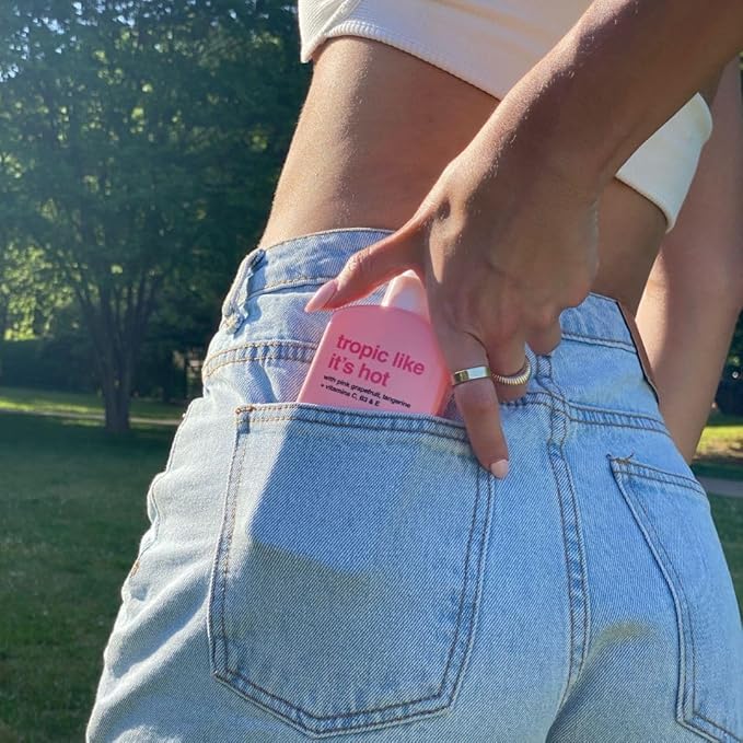 b.tan SPF 15 Deep Dry Spray Tanning Oil | Tropic Like It's Hot - Keeps Skin Hydrated & Hot from Grapefruit, Tangerine, Vitamins C, B5, E, A, 8 Fl Oz