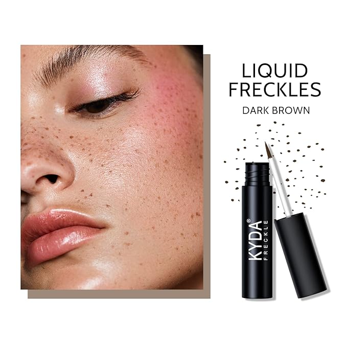 KYDA 2 Colors Liquid Freckle, Natural Freckle Makeup Brown&Dark Brown