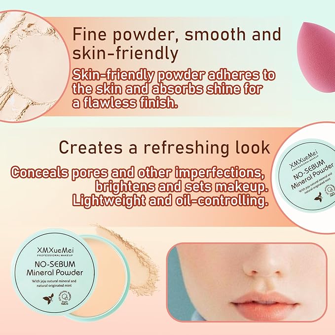 Mushroom Head Air Cushion CC Cream Foundation Set,Includes Makeup Sponge