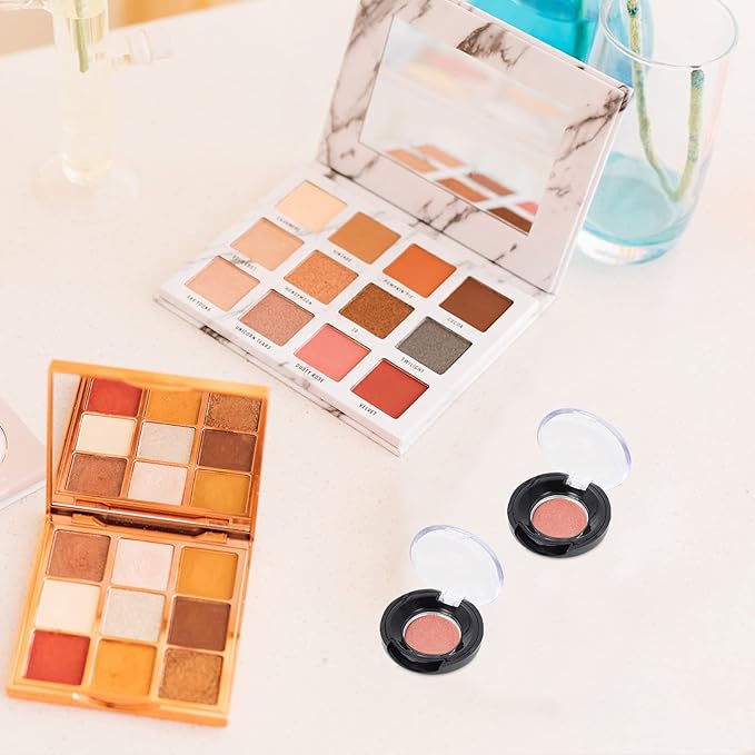 Lurrose Makeup Pallet 8pcs Empty Eyeshadow Trays Round