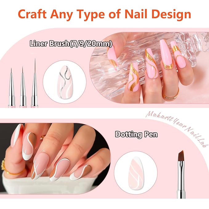 Makartt nail art brushes with